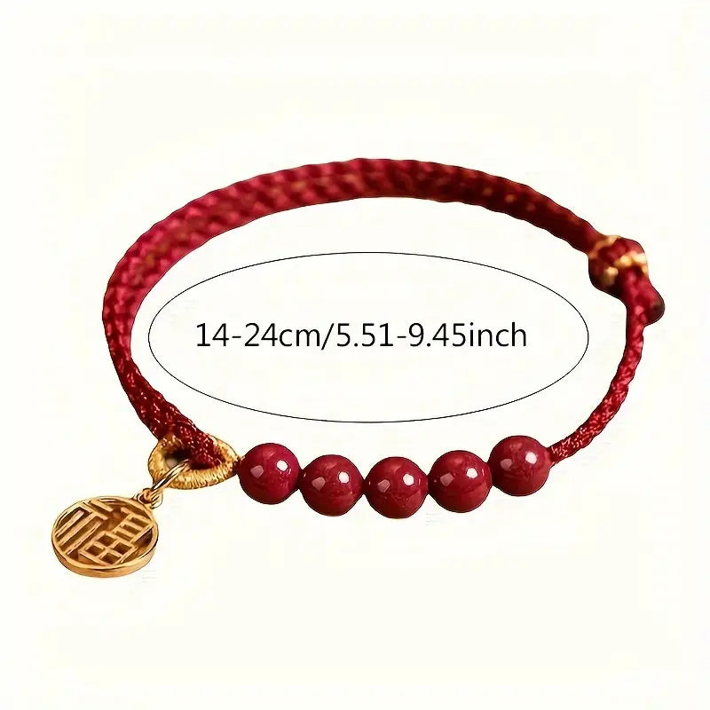 1pc Red Rope Woven Amulet Blessing Bracelet