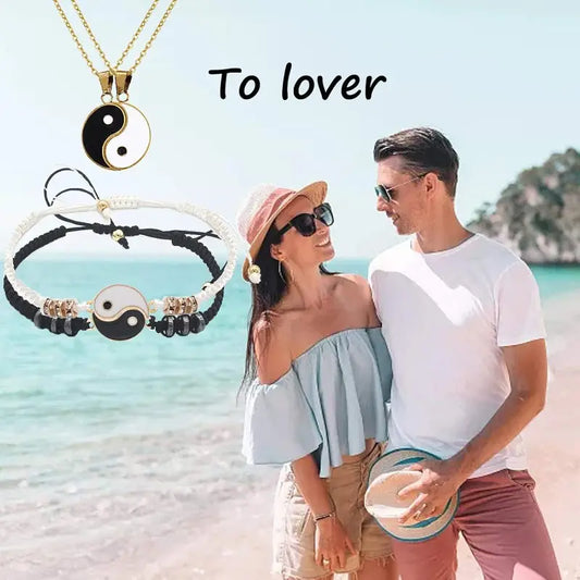 4-piece Yin Yang Couples Jewelry Set