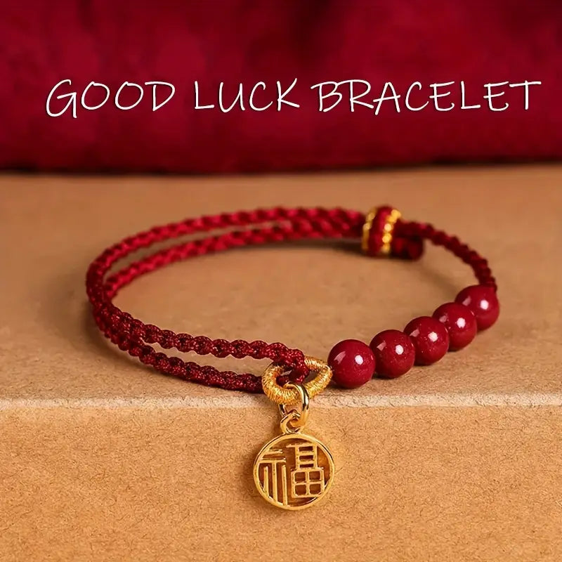 1pc Red Rope Woven Amulet Blessing Bracelet