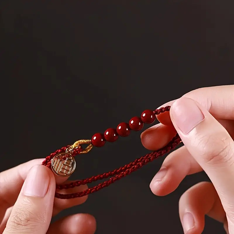 1pc Red Rope Woven Amulet Blessing Bracelet